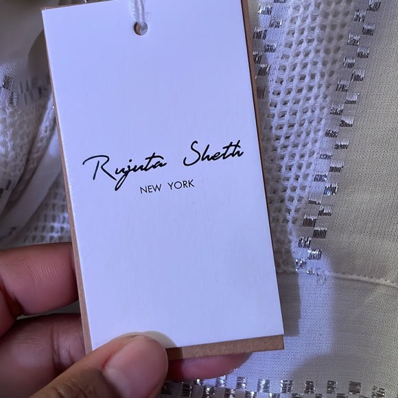 NWT RUJUTA SHETH STELLA DRESS in BONE L - Picture 15 of 15